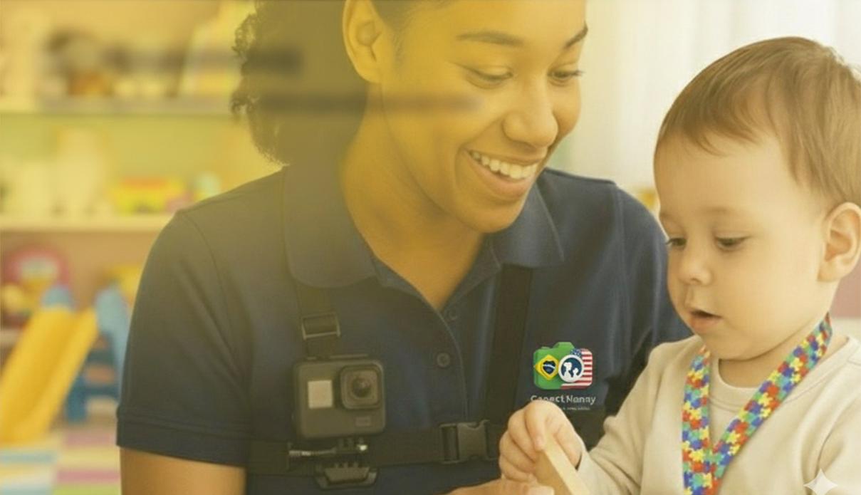 Babá cuidando de bebê